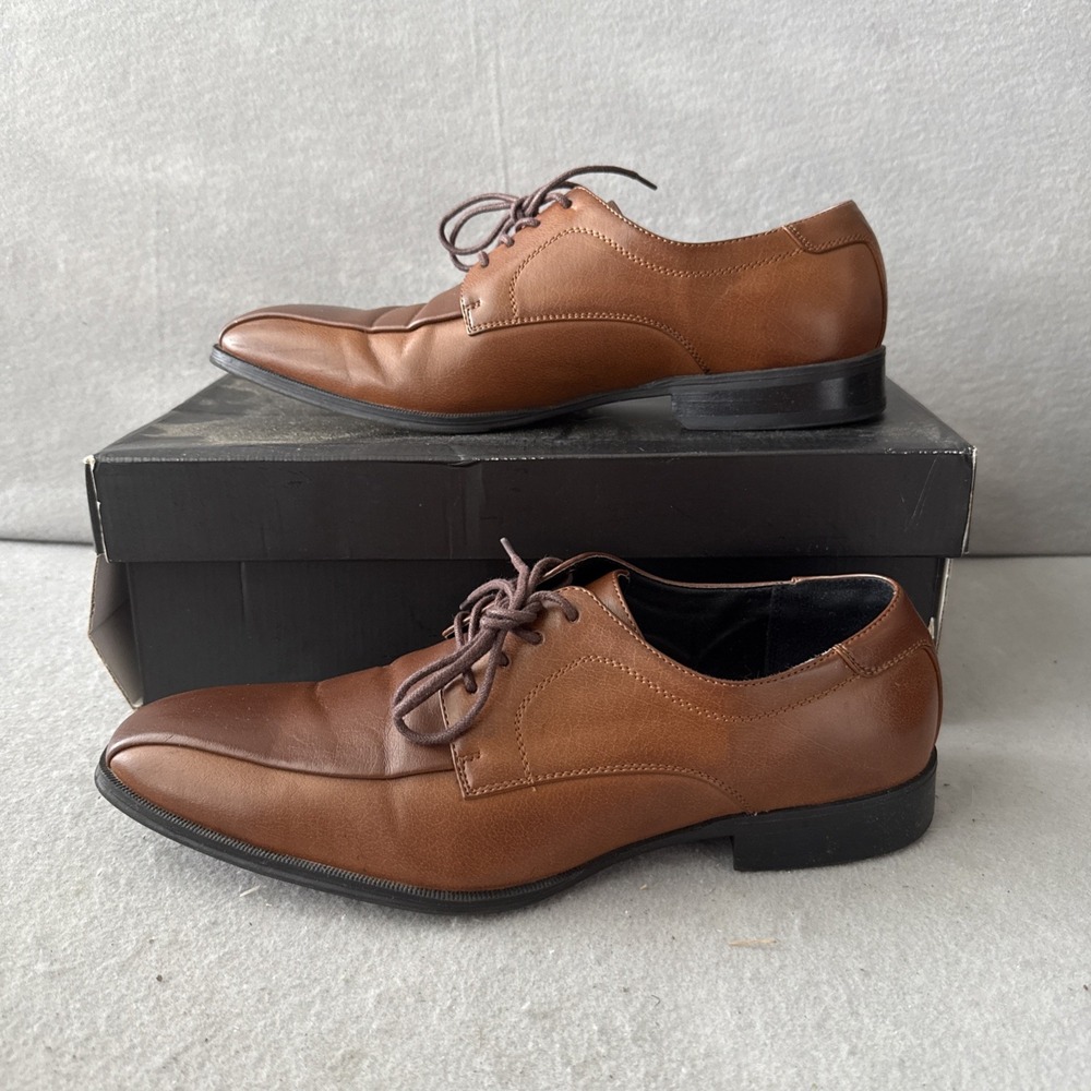 Alfani Men's Seth Bike Toe Lace-Up‎ Derby Dress Shoes Size 8 Brown 42101 Size 10